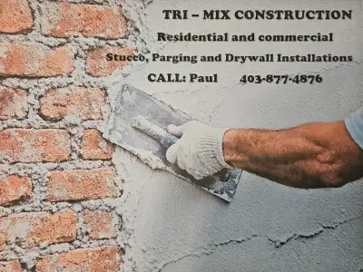 Residential and Commercial Stucco and Drywall Installation 15 + years experience Paul - 403-877-4876