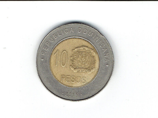 République Dominicaine. Pièce de monnaie 10 Pesos. dans Art et objets de collection  à Ville de Montréal