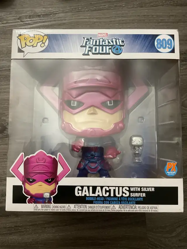 Funko Pop! Galactus with Sliver Surfer #809 ExclusivePX Mint in Arts & Collectibles in Edmonton - Image 2