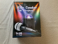Kids speaker with microphone.