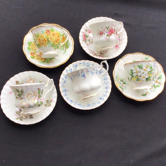 Beautiful Royal Albert Bone China Cups and Saucers in Kitchen & Dining Wares in Kamloops - Image 2
