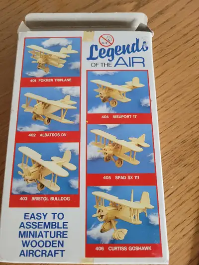 Model: Kit #404 Nieuport 17. Mini Wood Classics from 1990's - Vintage. The pieces are punched from 1...