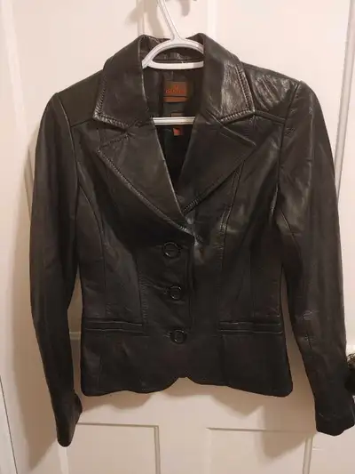 Danier Deep Blue Leather Jacket-XS, View more