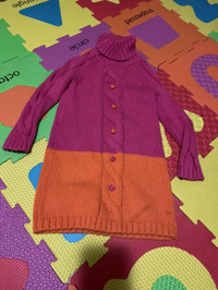 EUC Size 5 Gymboree Pink/Orange Sweater Dress