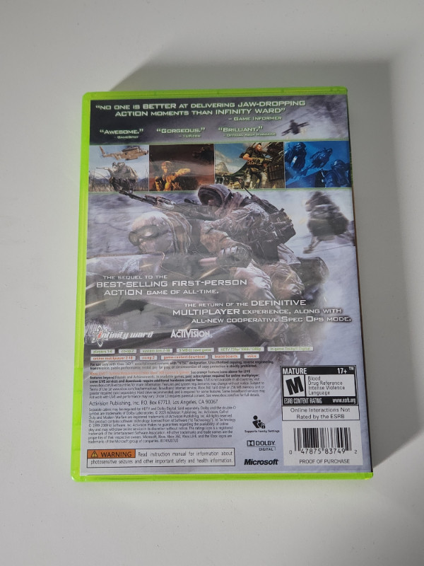 Call of Duty Modern Warfare 2 (Xbox 360) (Used) in XBOX 360 in Kitchener / Waterloo - Image 2