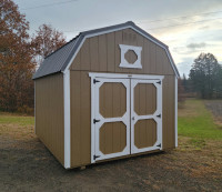 10 x 12 Lofted Barn on lot for sale and ready for delivery.