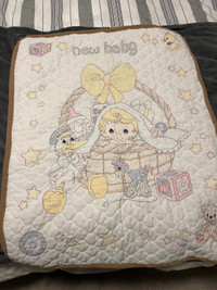 Cross Stitched Baby Blanket