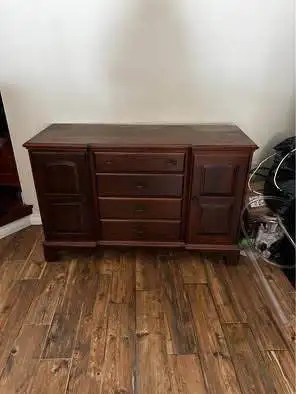 Cherry wood sideboard by brand Station Americana. in Hutches & Display Cabinets in Oshawa / Durham Region - Image 3