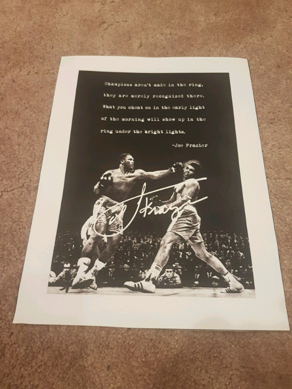 JOE FRAZIER MOTIVATIONAL 11"x14"  BOXING POSTER  in Arts & Collectibles in Mississauga / Peel Region