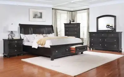 Big Deal! 6pc Queen Size Bedroom Set – Save Big Now Flyer 1 : Baltimore Grey Bedroom Set 6pc Queen :...