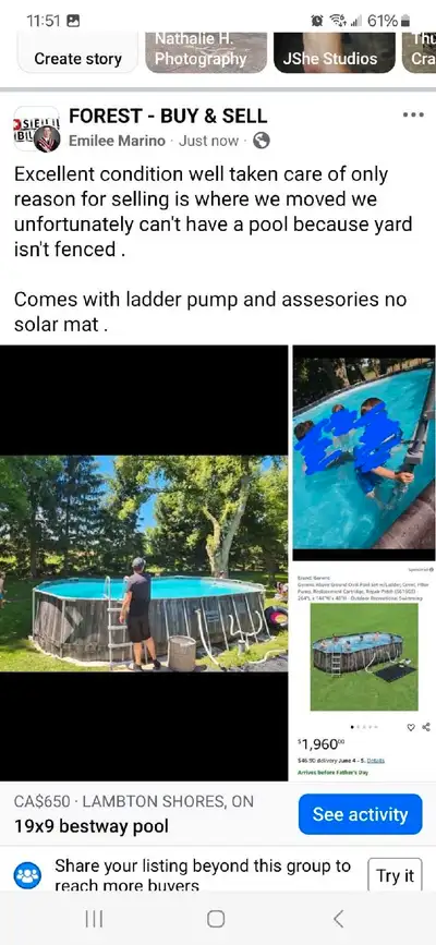 Reason of selling is we moved to a house that not fenced backyard so can't have it everything works...