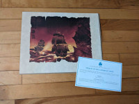 Authentic Pirates of the Caribbean Ships Disney Art