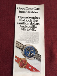 1970 Westclox Good Time Gifts Original Ad