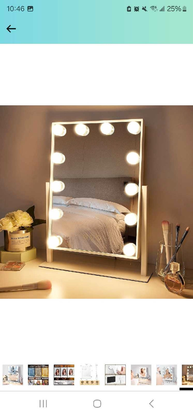 Vanity Makeup Mirror with Lights ,3 Color Lighting Modes  in Indoor Lighting & Fans in Markham / York Region - Image 4