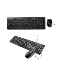 Insignia Wireless or Wired Optical Keyboard  Mouse Combo Set - B