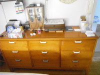 Solid Stained Wood 9 Drawer Dresser