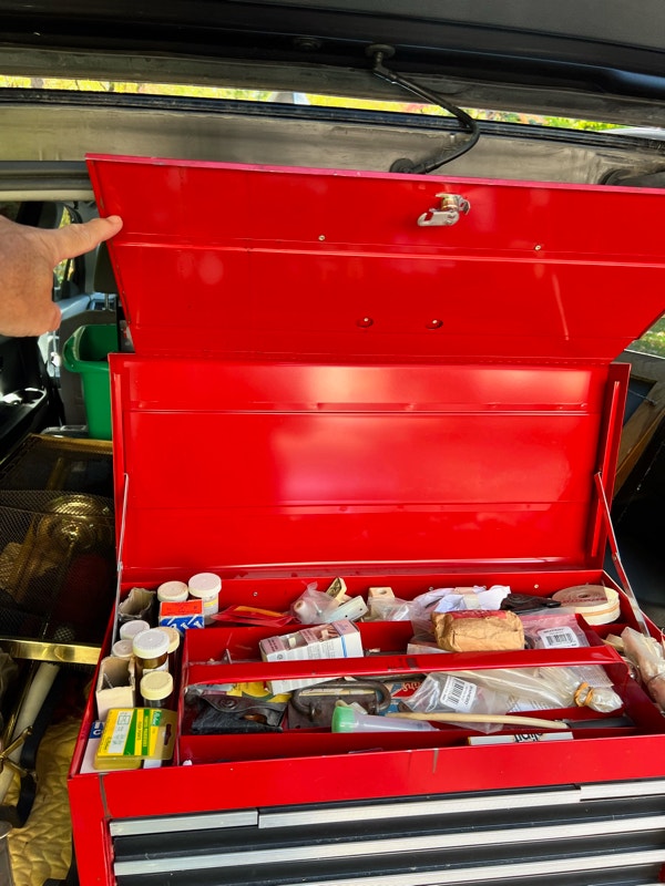 OLDER SEARS CRAFTSMAN TOOL BOX with ALL CONTENTS AS SHOWN 199 Hand