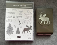 NEW Stampin’ Up! Merry Moose stamp and punch BUNDLE