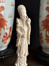 Antique Chinese Large size 12 inches ivory statue 