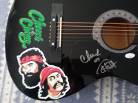 Cheech and Chong autographed acoustic guitar for sale