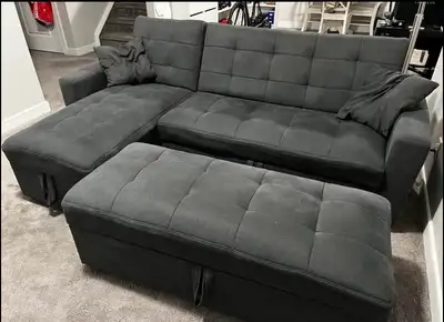 Sectional Couch and Ottoman, View more