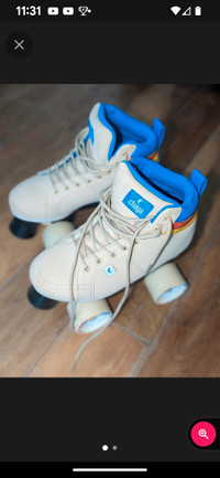 Two pairs of roller skates.