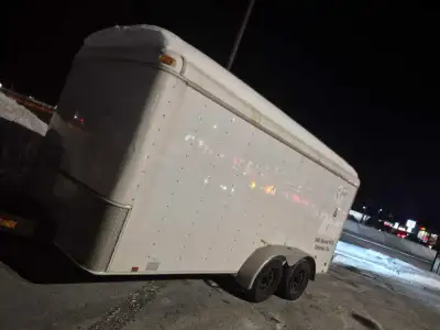 7x16 enclosed trailer in great shape. Etrack rails inside. Lots of space frame is soild