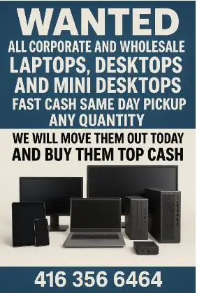 Corporate Laptops & Desktops & Mini Pc – Fast Cash Today!, View more