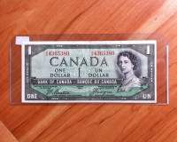 Billet de 1$ 1954 visage du diable (rare)