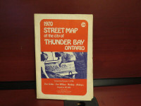 vintage 1970 Street Map of Thunder Bay in excellent condition