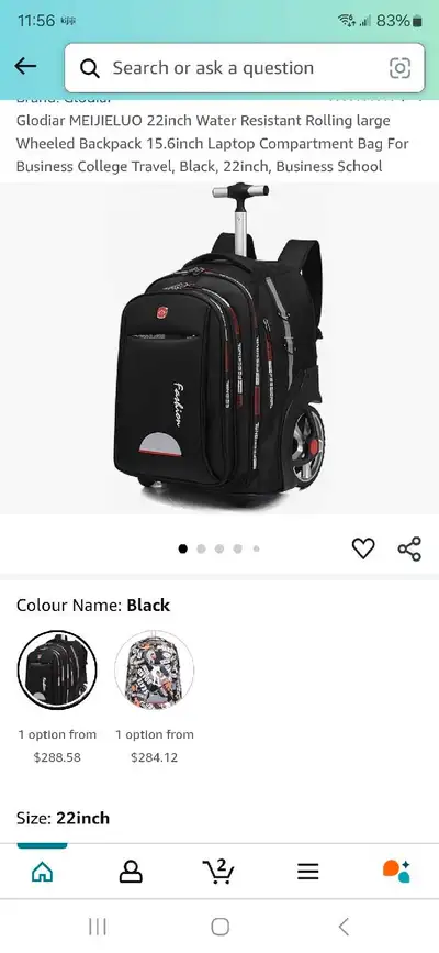 Rolling large Wheeled Backpack 22inch, View more