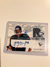 Jabar Gaffney rookie numbered and autographed