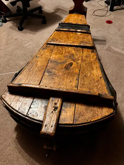 Antique blacksmith bellow. Coffee table size, View more