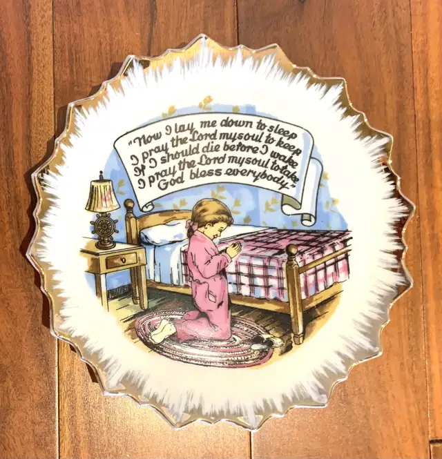 Vintage Kids Prayer Plate Made in Japan in Arts & Collectibles in City of Toronto - Image 2