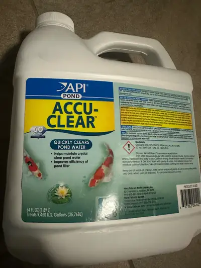 Maintain a beautiful pond with this API Accu-Clear water treatment that effectively clears cloudy wa...
