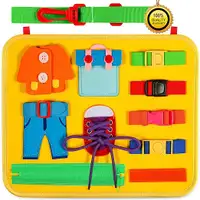 Toddler Busy Board Age 1-3, Montessori Preschool Activity Board