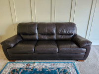 Black leather sofa for sale