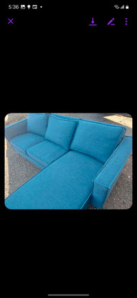 Blue sectional couch - Free delivery around!