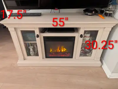 Electric Fireplace TV Stand, View more