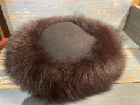 Vintage 1960s Boutique Kate Winter Fur Hat 