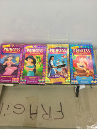 Disney PRINCESS COLLECTION Lot Belle Jasmine & Ariel• 4 VHS TAPE