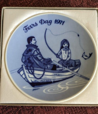 1971 Fars Dag Platten, (Fathers Day Plate) from Norway
