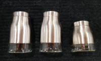 Glass storage jars with screw-top lids