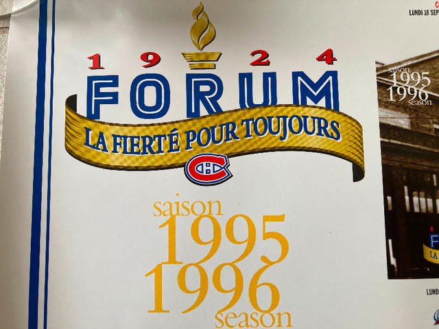 1995-96 Montreal Canadiens Tickets Poster from the Forum's Last dans Art et objets de collection  à Ouest de l’Île - Image 2