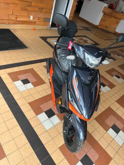 SCOOTER A GAZ 49CC NEUF , DE LA MARQUE ''SCORPION '' MODELE ''RALLY '' A 2795$ . CA COMPRENT UNE GAR...