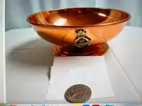 VINTAGE WOUNDED WW2 VETERANS COMMEMORATIVE BOWL 1977 + COIN ENGL