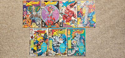 Lot of X-Force Comics 1-4, 16-18. All in excellent condition - near-mint to mint Includes 2nd appear...
