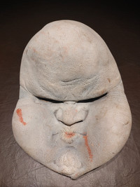 Creepy plastic molded Halloween face mask