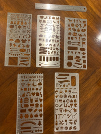 Metal Stencils- set of 5
