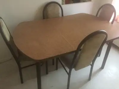 Table set, 4 chairs/ not natural wood,, View more